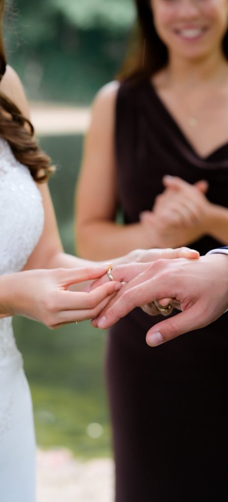 Hochzeitszeremonie mit Ringwechsel